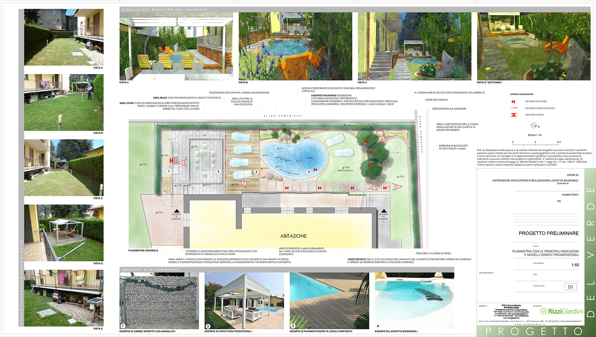 Laghetto balneabile progetto giardino privato Progettazione giardini bergamo