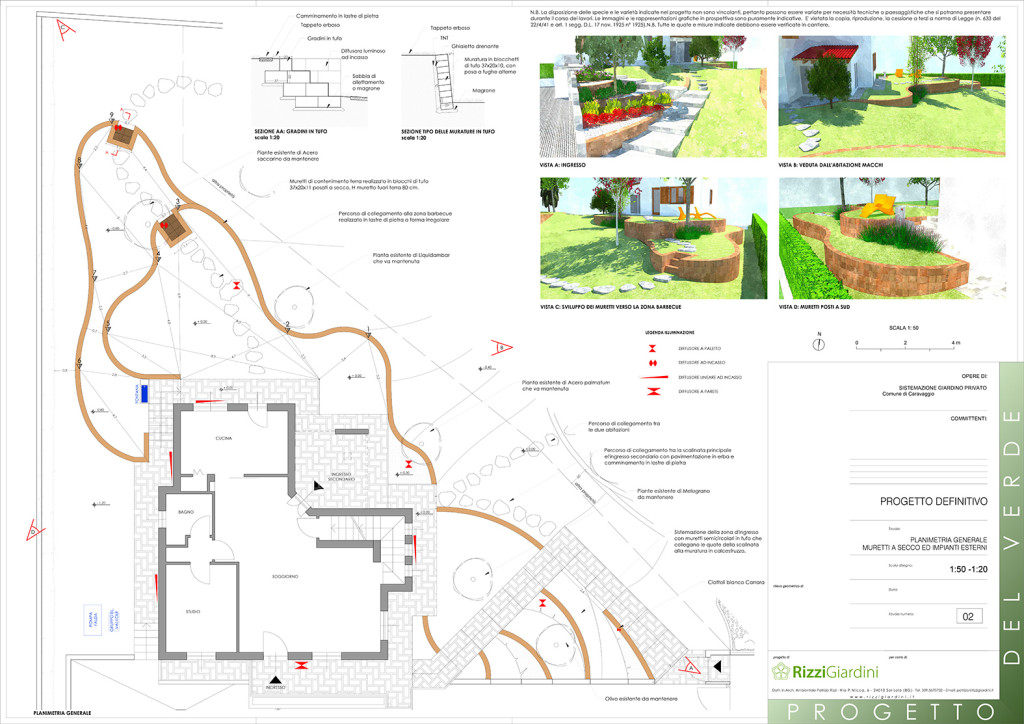 progettazione giardini Caravaggio , Bergamo